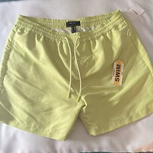 Swim Trunks Mens XXL Lime Green